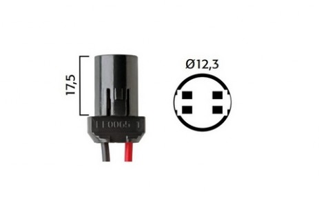 W2.1x9.5d SOCKET WIRED